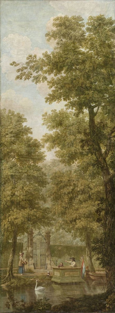 Three Painted Wall Hangings of a Dutch landscape