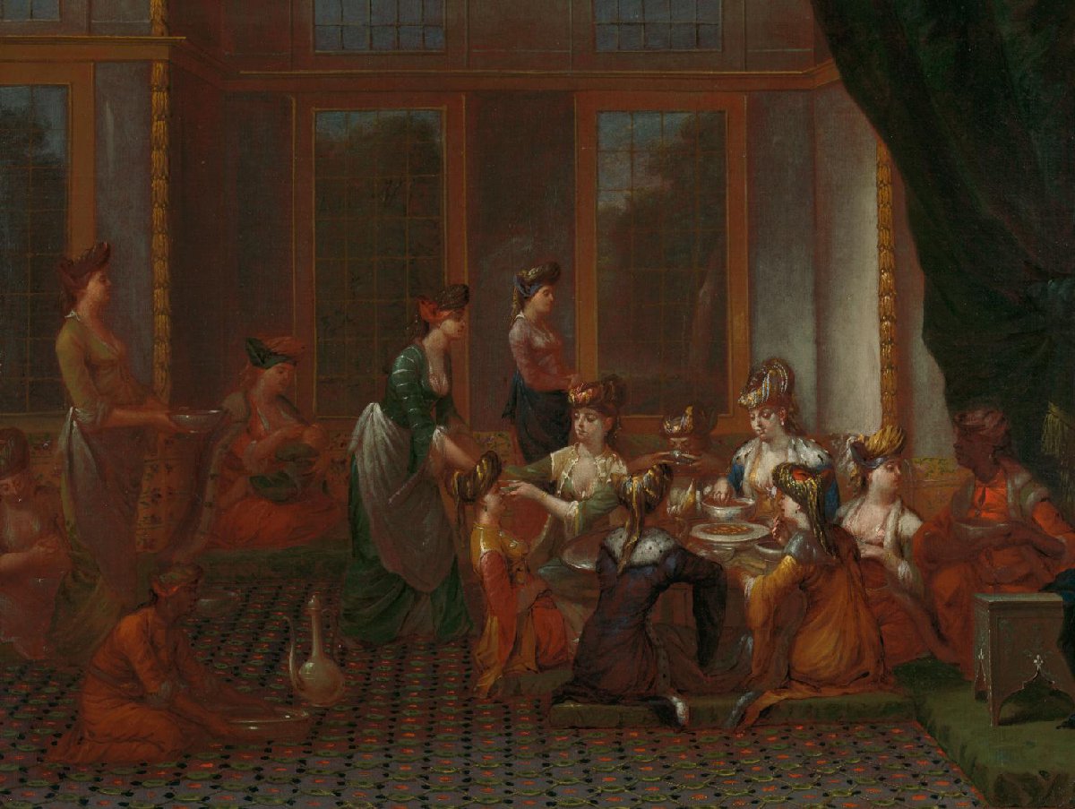 Maaltijd van voorname Turkse vrouwen