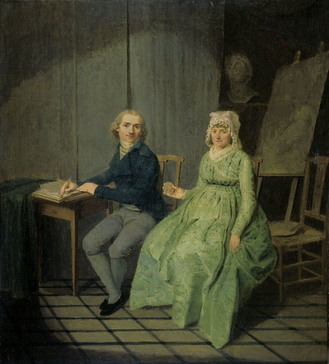 Zelfportret van Wybrand Hendriks (1744-1831), met zijn vrouw Agatha Ketel (1736-1802)