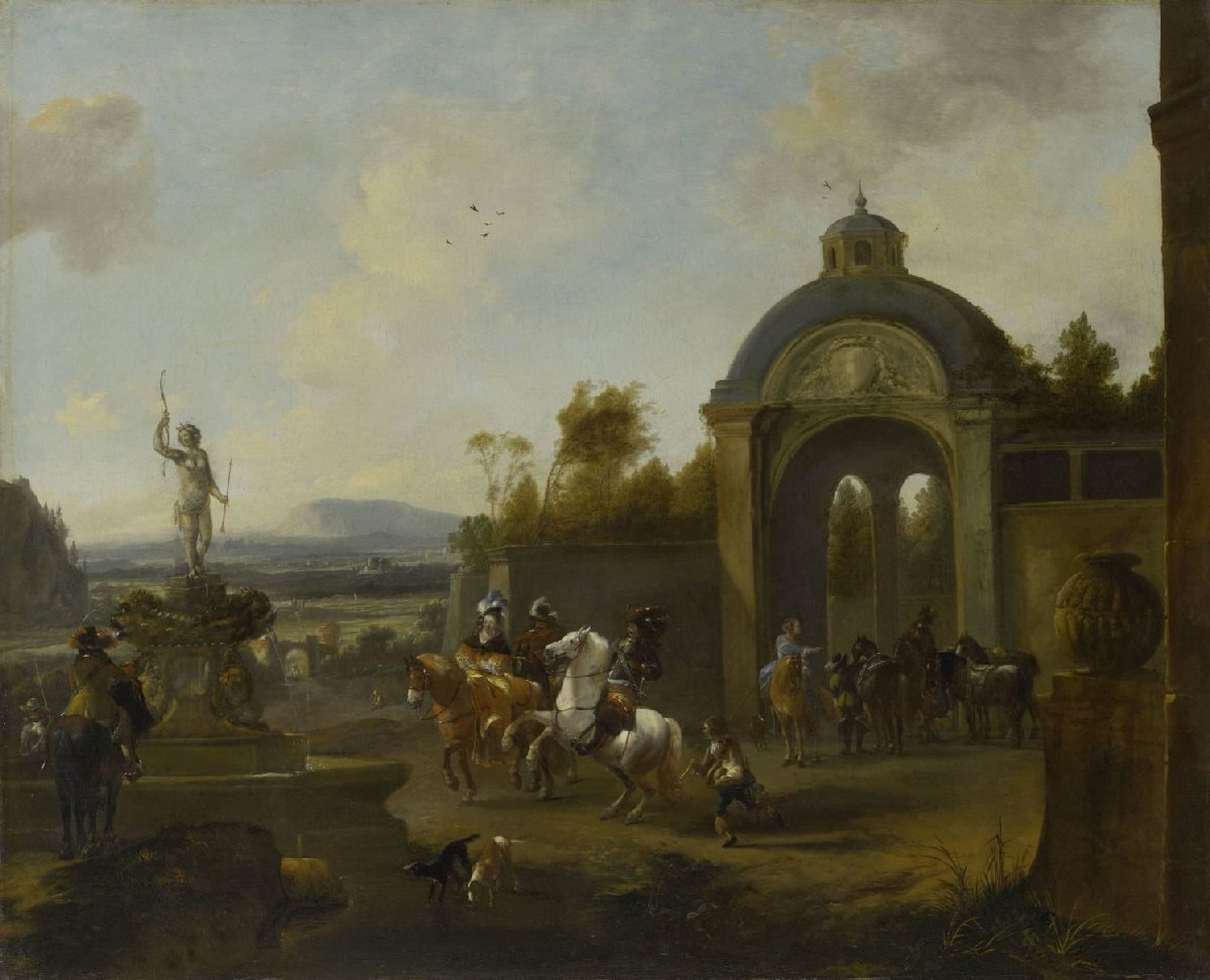 Hunting Party at a Fountain