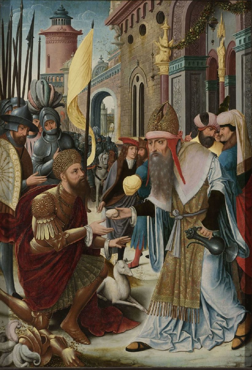 Left Wing of an Altarpiece with the Meeting of Abraham and Melchizedek