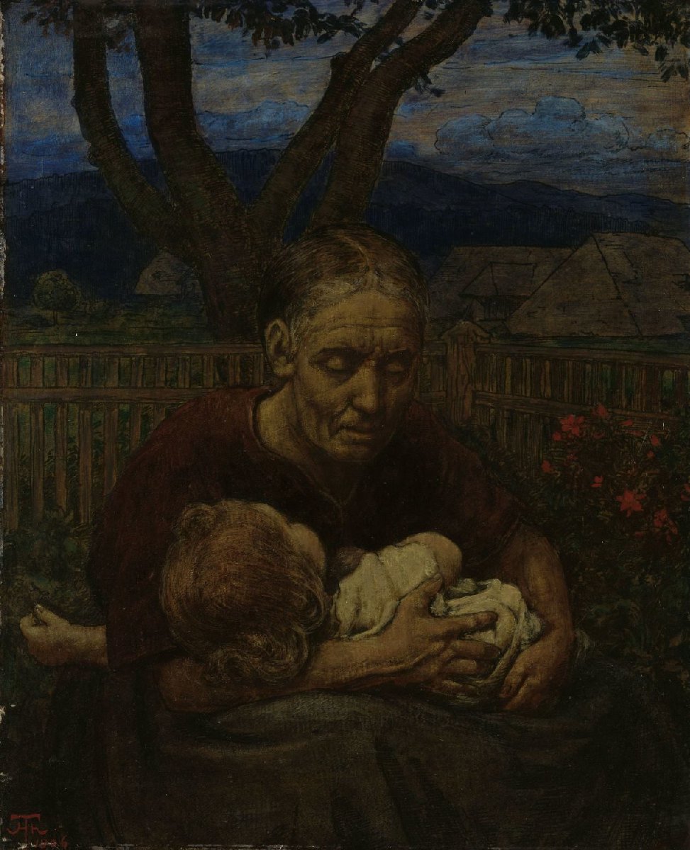Mother and Child in a garden
