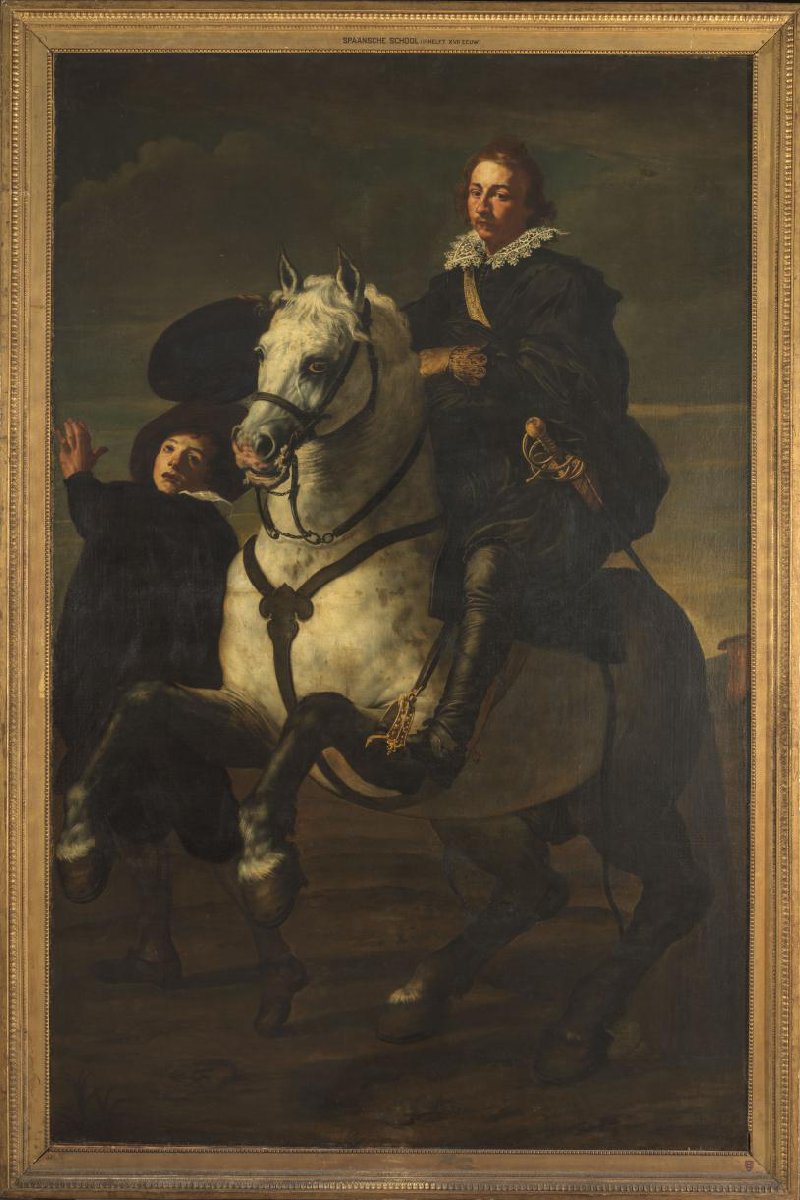 Portret van een man te paard