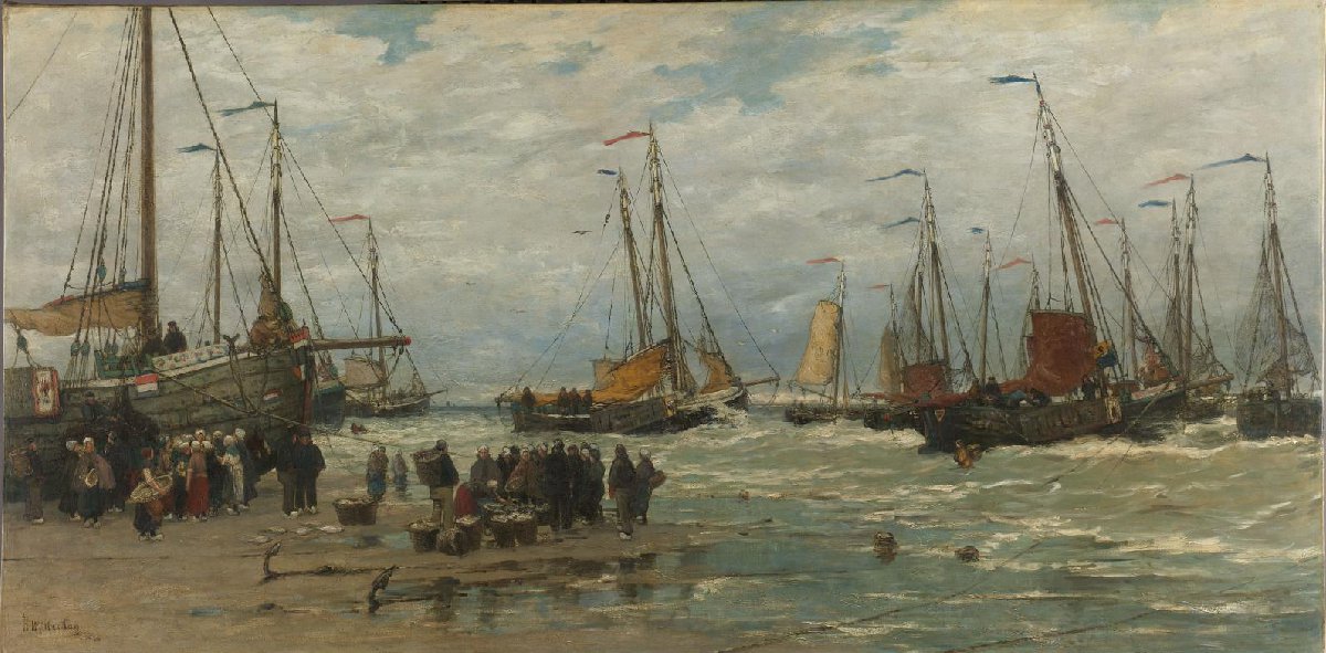 Pinken in de branding