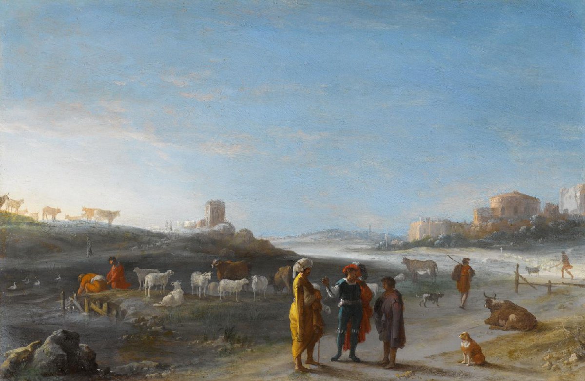 An Italianate Landscape with an Unidentified Subject from the Old Testament