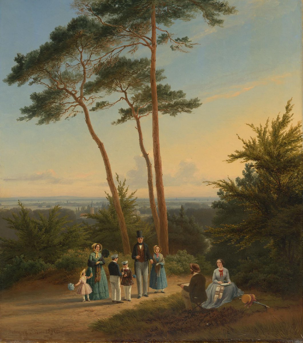 De familie van Isaac Jacobus Rochussen (1794-1881) en Hermina Johanna Maria Scharff (1808-1875) geschilderd door de kunstenaar