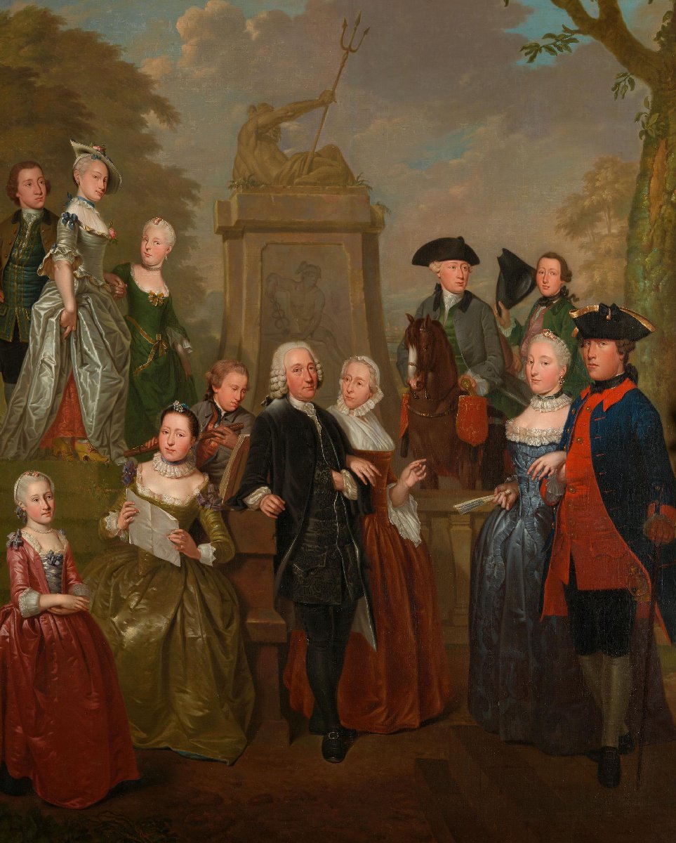 Portret van Theodorus Bisdom van Vliet en zijn gezin