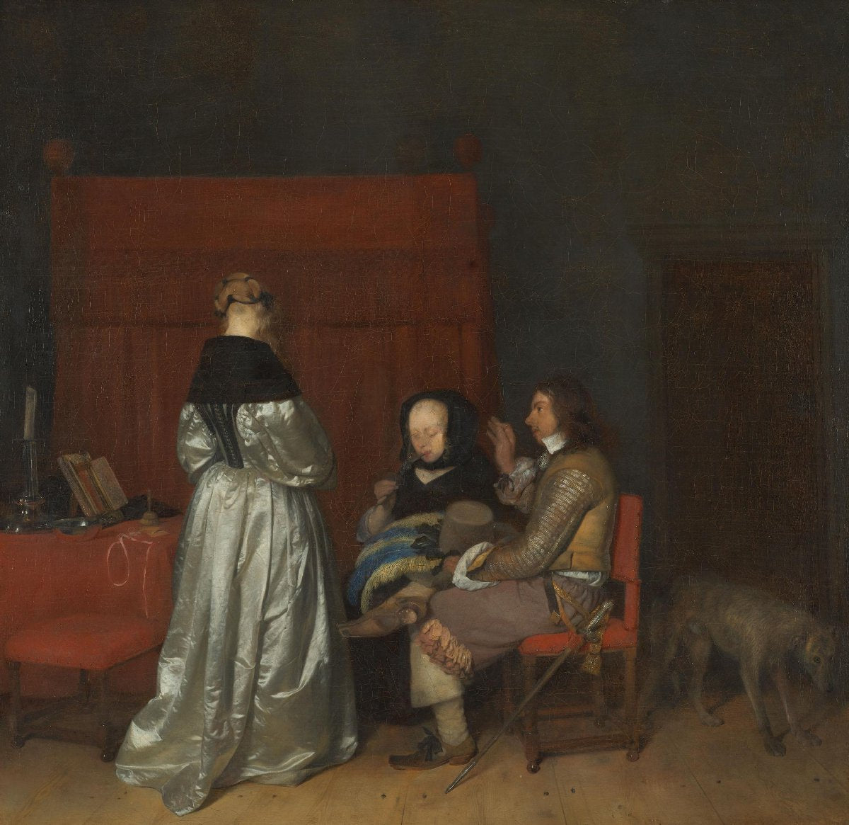Galante conversatie, bekend als ‘De vaderlijke vermaning’