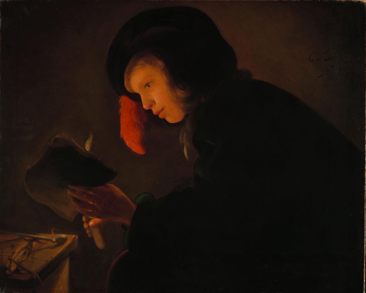 Young Man by Candlelight