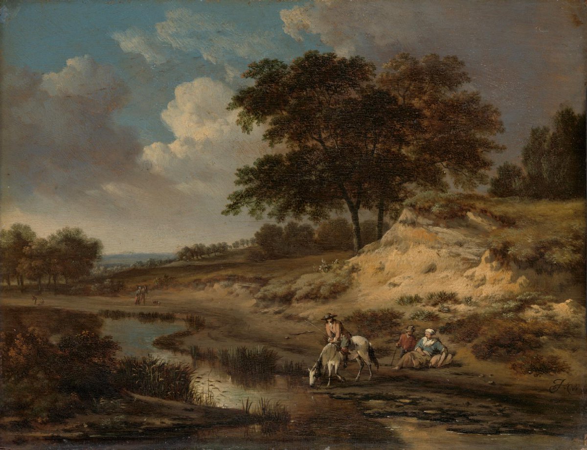 Landscape with a Rider Watering his Horse