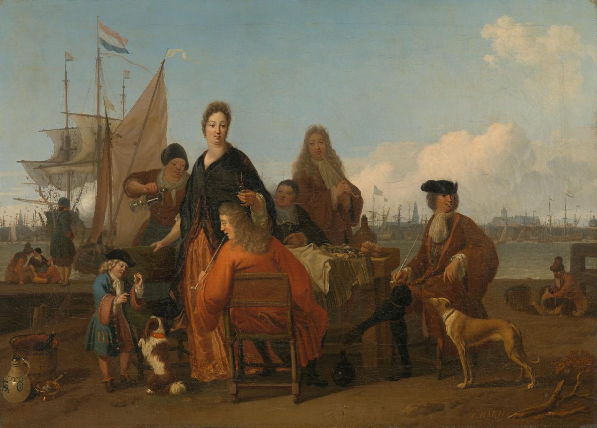 The Bakhuysen and de Hooghe Families dining at the Mosselsteiger (Mussel Pier) on the Y, Amsterdam