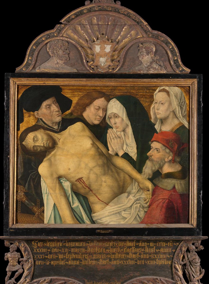 Central panel of a Memorial Triptych, formerly called the Gertz Memorial Triptych, with the Lamentation