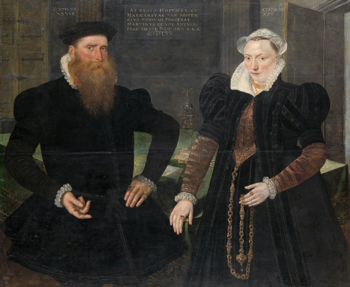 Portrait of Gillis Hooftman, Shipowner, and his Wife Margaretha van Nispen (Gilles van Eichelenberg, called Hoffman)