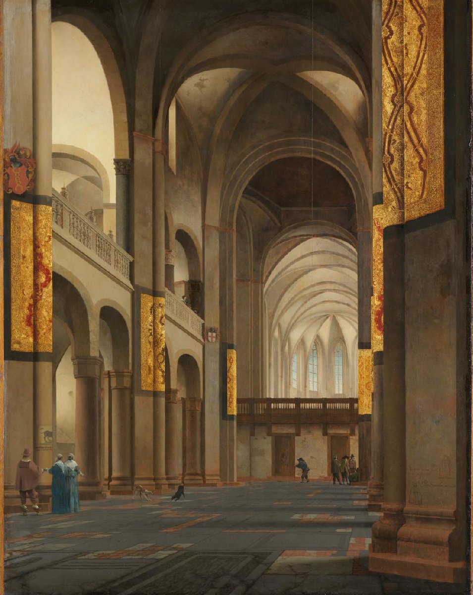 Het middenschip en koor van de Mariakerk in Utrecht