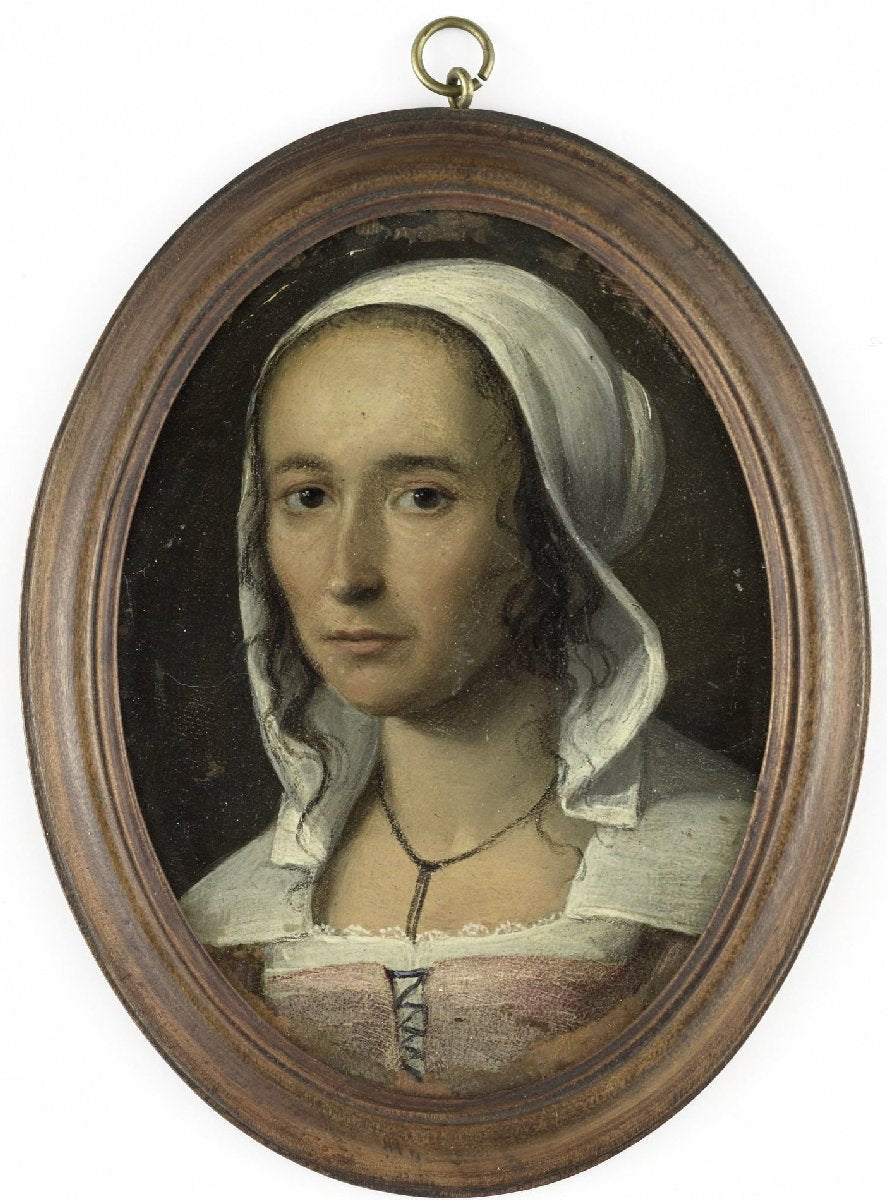 Portret van een vrouw, zogenaamd zelfportret van Anna Maria van Schurman (1607-78)
