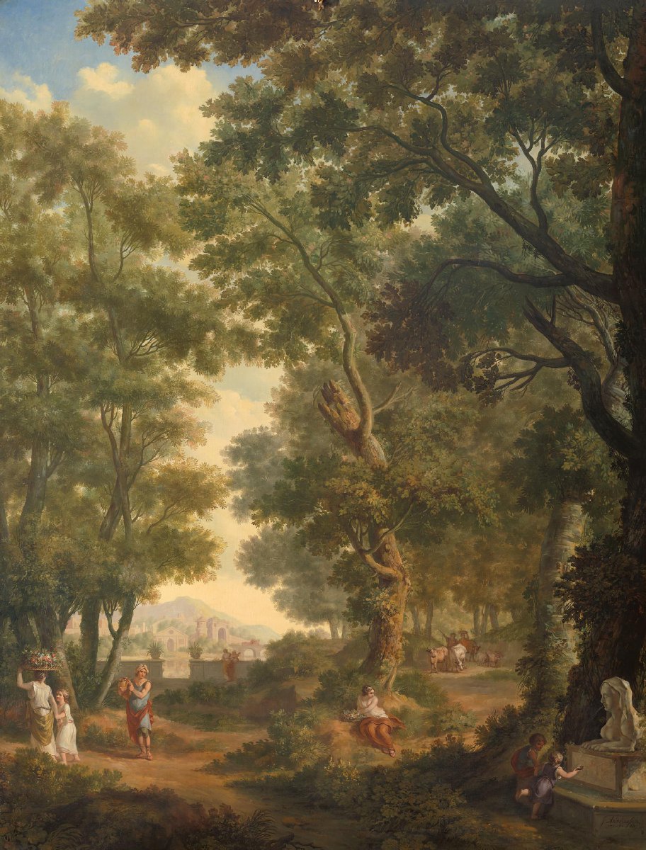 Arcadian Landscape, one of a series of ten murals in the garden room of the main floor of the Amsterdam house Herengracht 524