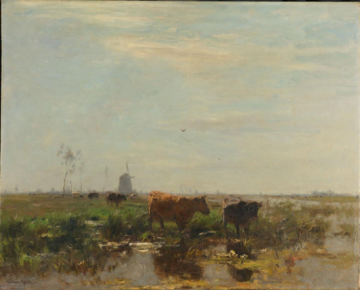 Meadow with Cows by the Water