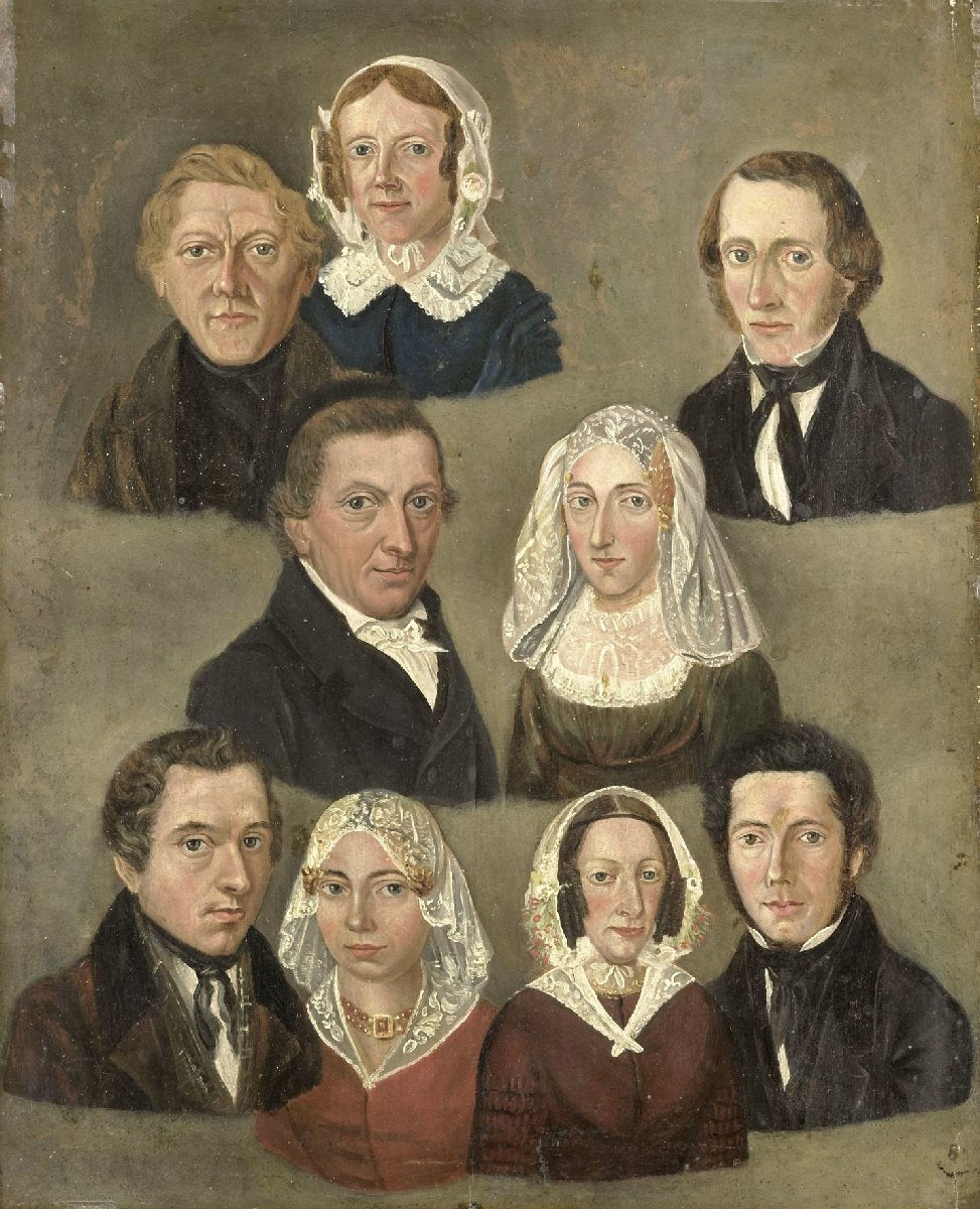 Portrait of the Artist's Parents, Douwe Martens Teenstra and Barber Hindriks Siccama with Members of the Family