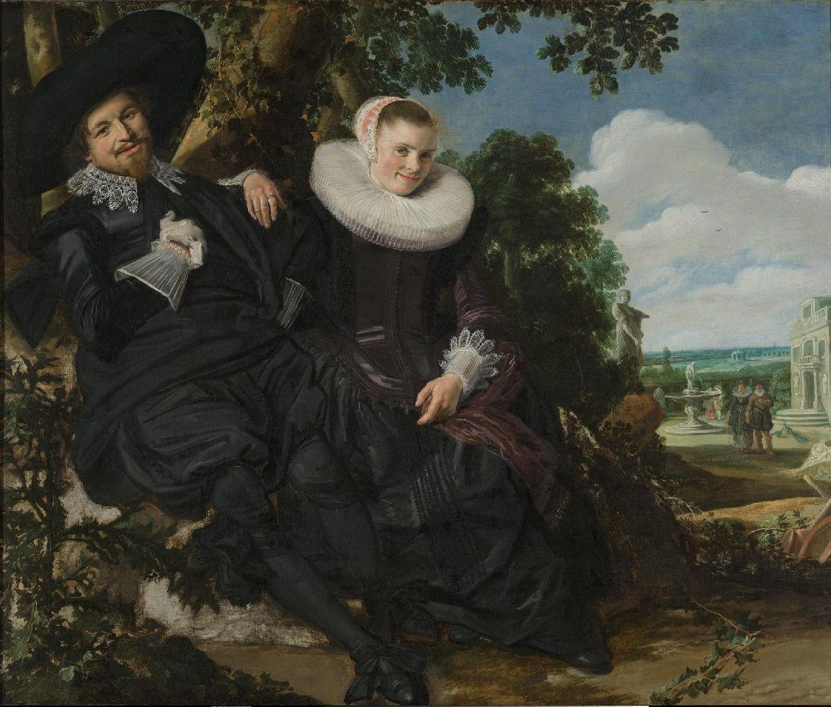 Portret van een echtpaar, mogelijk Isaac Abrahamsz Massa en Beatrix van der Laen