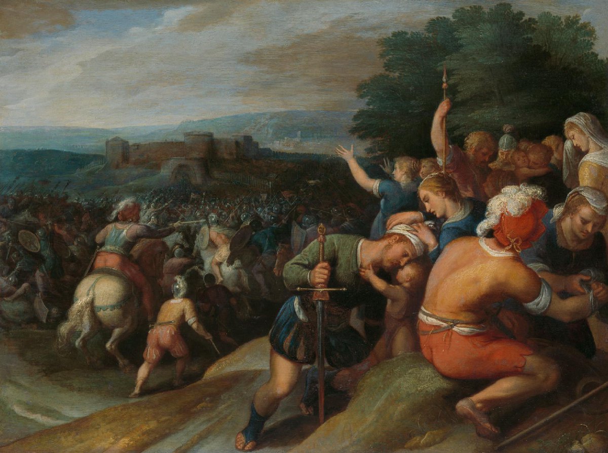 De Bataven sluiten de Romeinen bij Vetera in