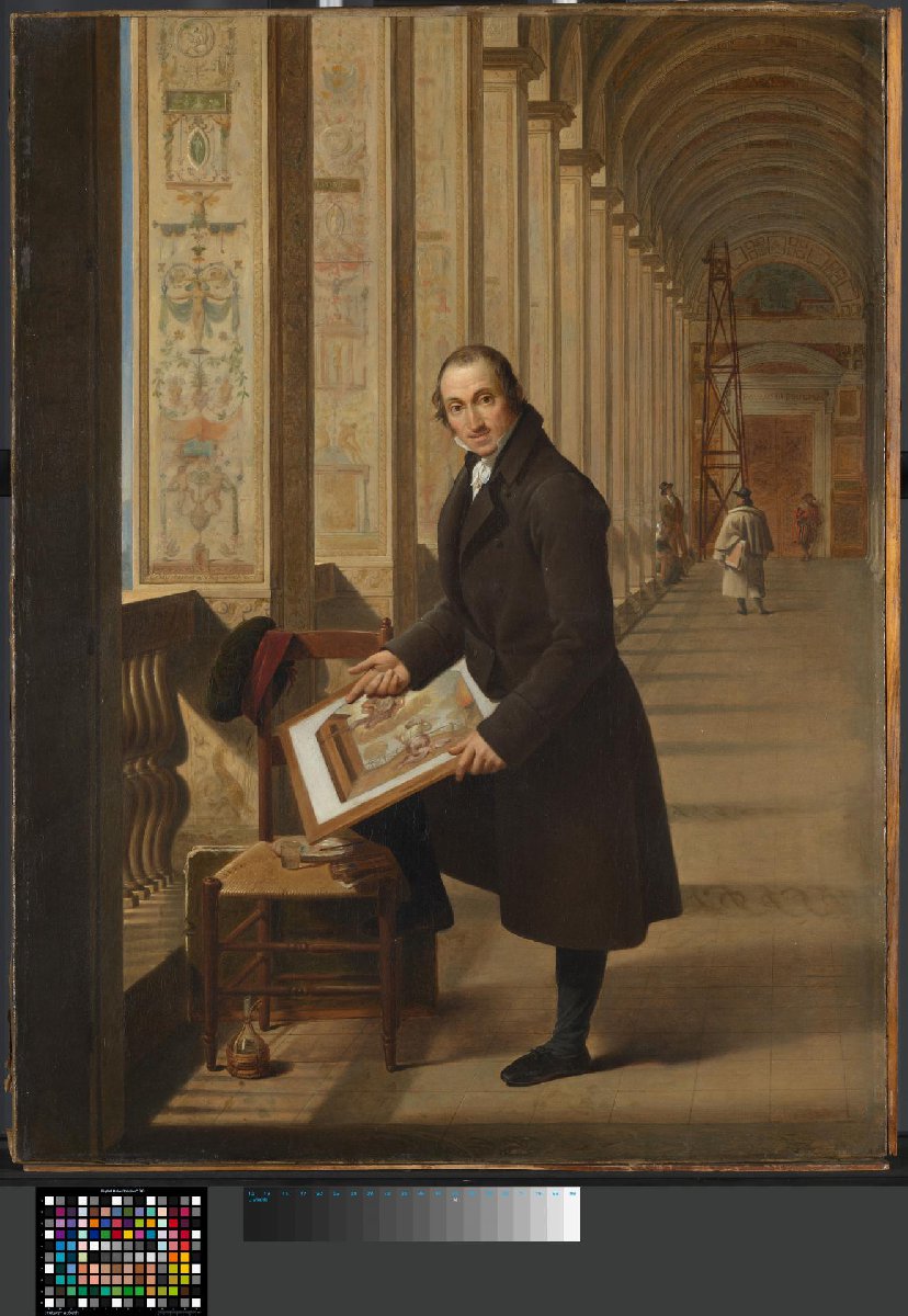 Portret van Joseph-Charles de Meulemeester in de Loggia van het Vaticaan