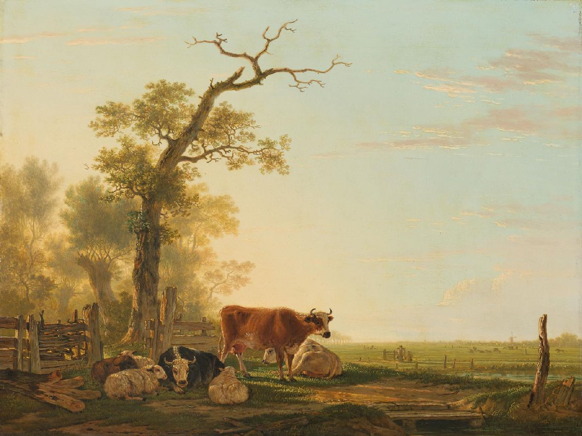 Meadow Landscape with Animals