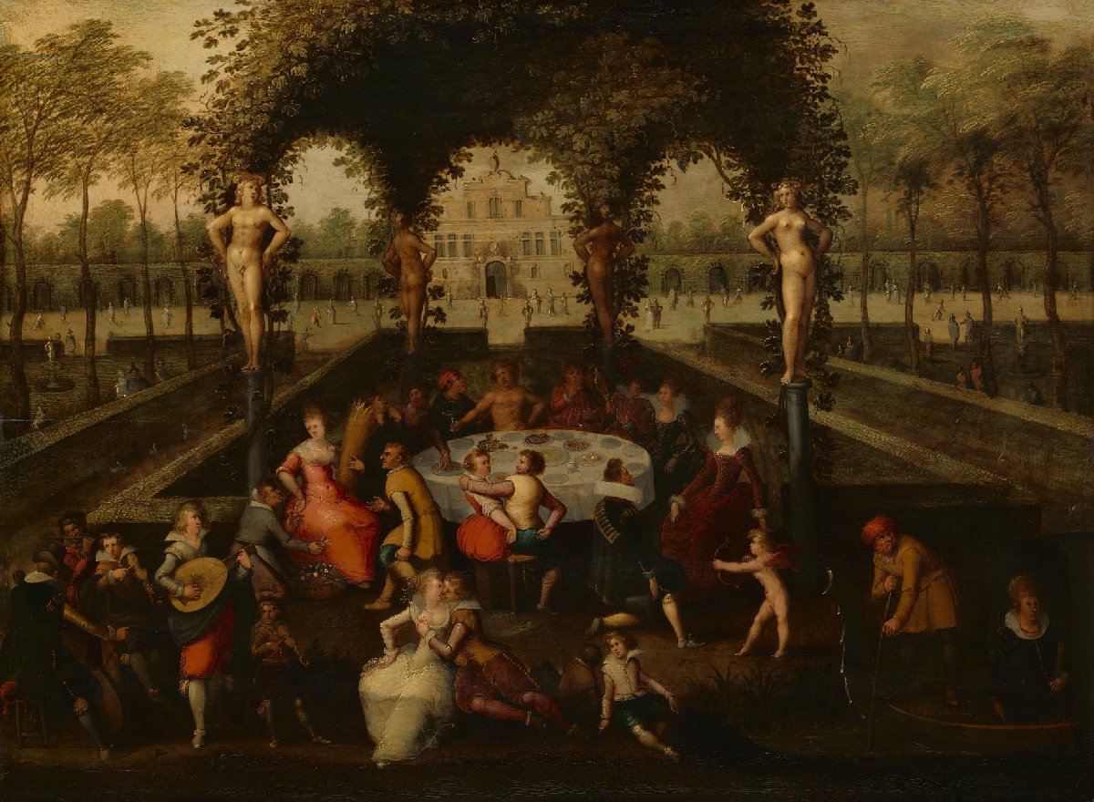 Venus, Bacchus and Ceres with Mortals in a Garden of Love