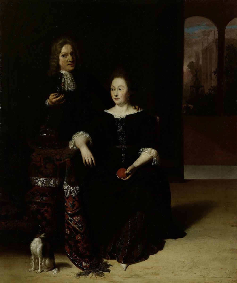 Portrait of a Woman and a Man in an Interior