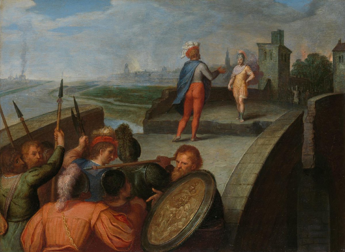 De vredesonderhandelingen tussen Julius Civilis en de Romeinse aanvoerder Cerialis