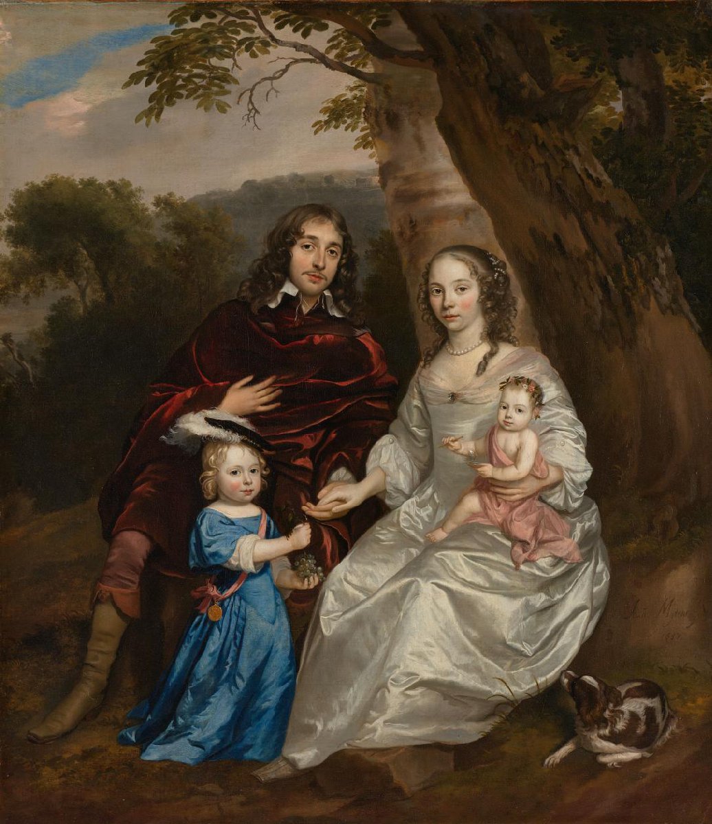 Portrait of Govert van Slingelandt (1623-1690), with his First Wife Christina van Beveren (1632-1656) and their Two Children