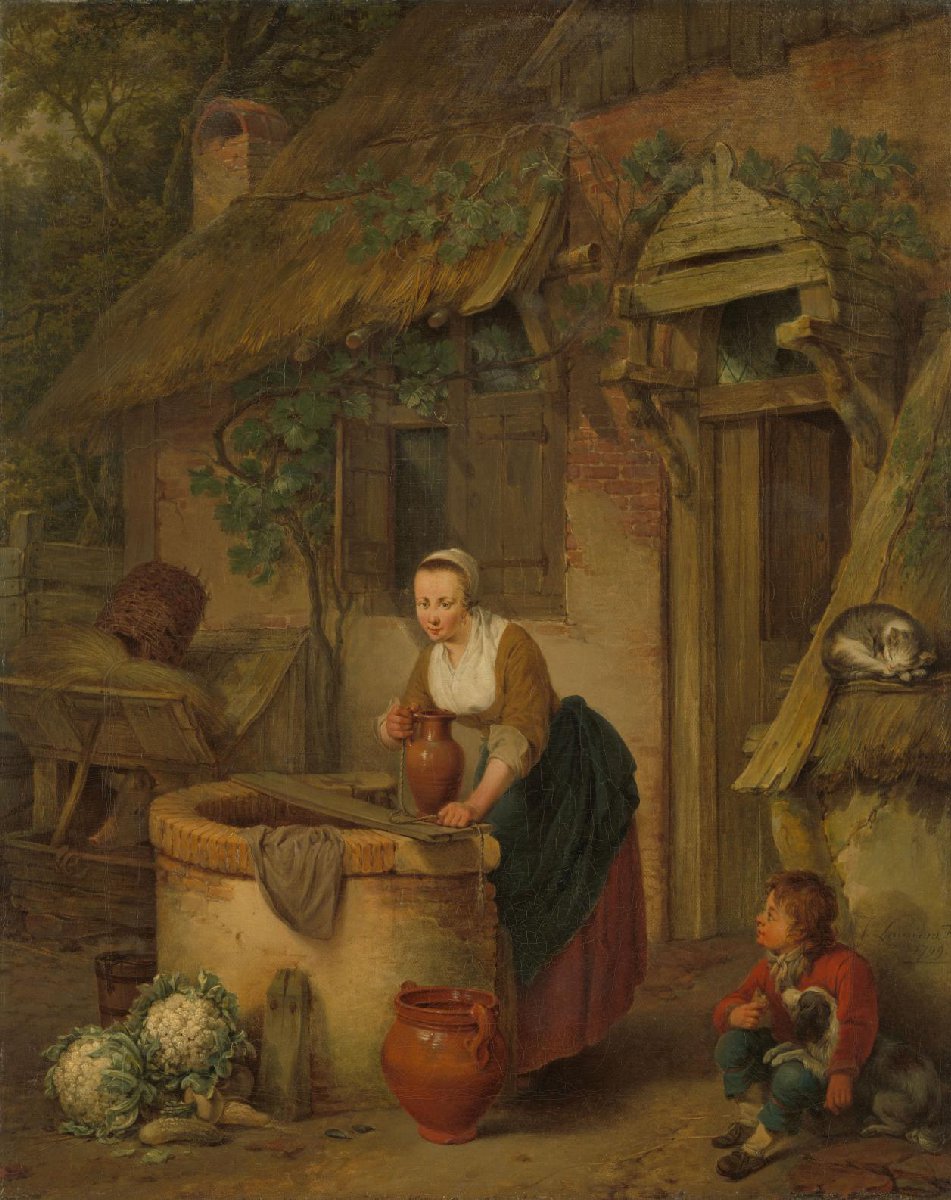 Woman Drawing Water from a Well