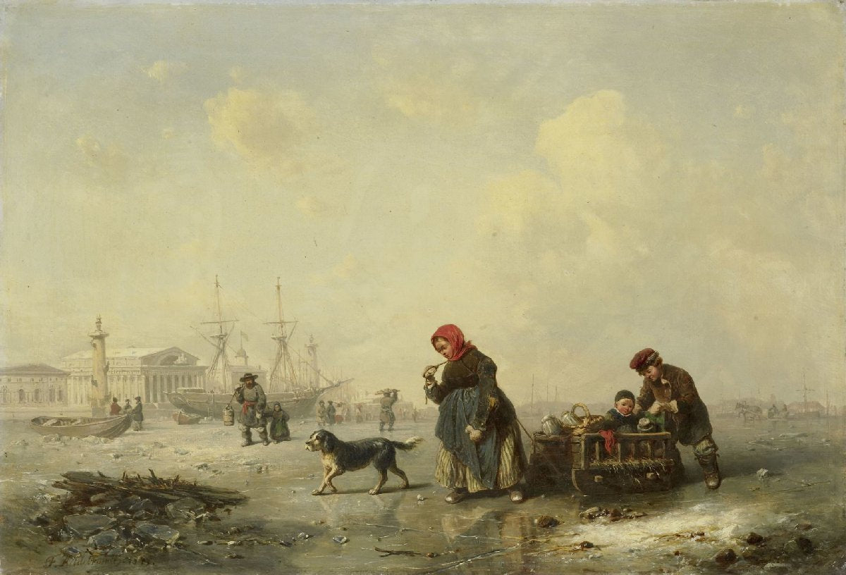 The Neva at St Petersburg (Leningrad) in the Winter