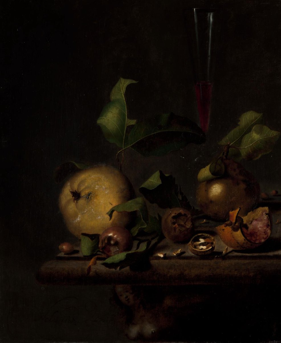 Still Life with Quinces, Medlars and a Glass