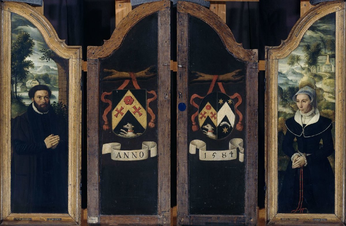 Two Wings of a Triptych with the Portraits of Julien de Brouckere and his Wife Elisabeth Canneel