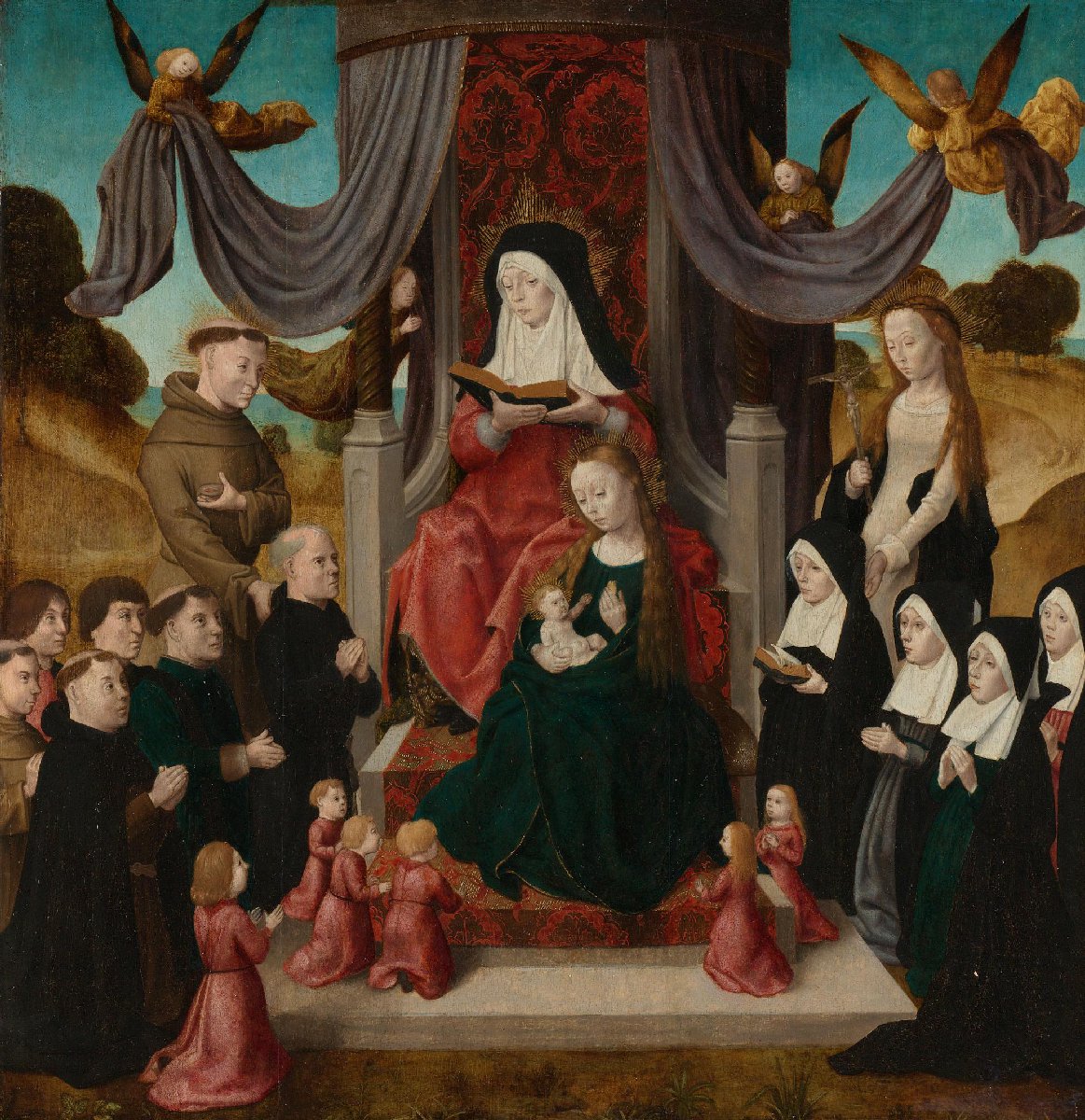 Virgin and Child with Saint Anne and Saints Francis and Lidwina, with Donors (Anna Selbdritt)