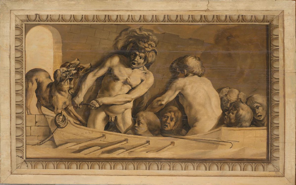 Hercules Gets Cerberus from the Underworld (Charon, the Ferryman of the Styx)