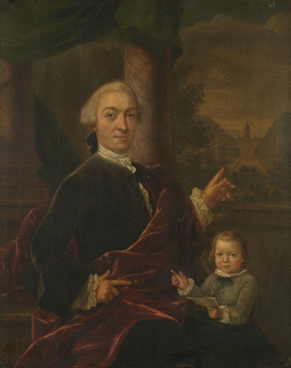 Family Portrait of Jan van de Poll, Banker and Burgomaster of Amsterdam with his young Son Harman