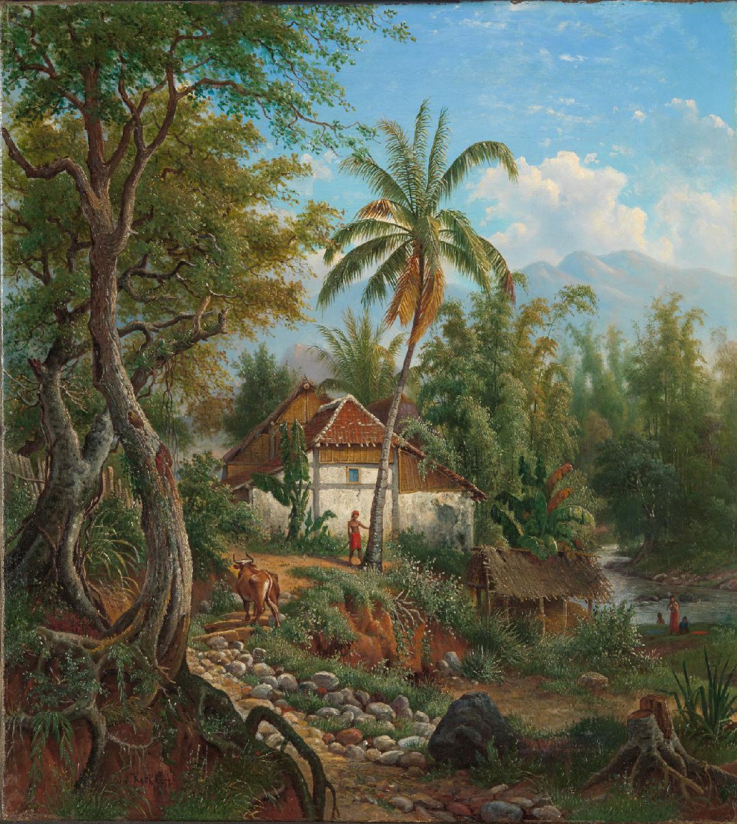 Landschap in Nederlands-Indië (Java?)