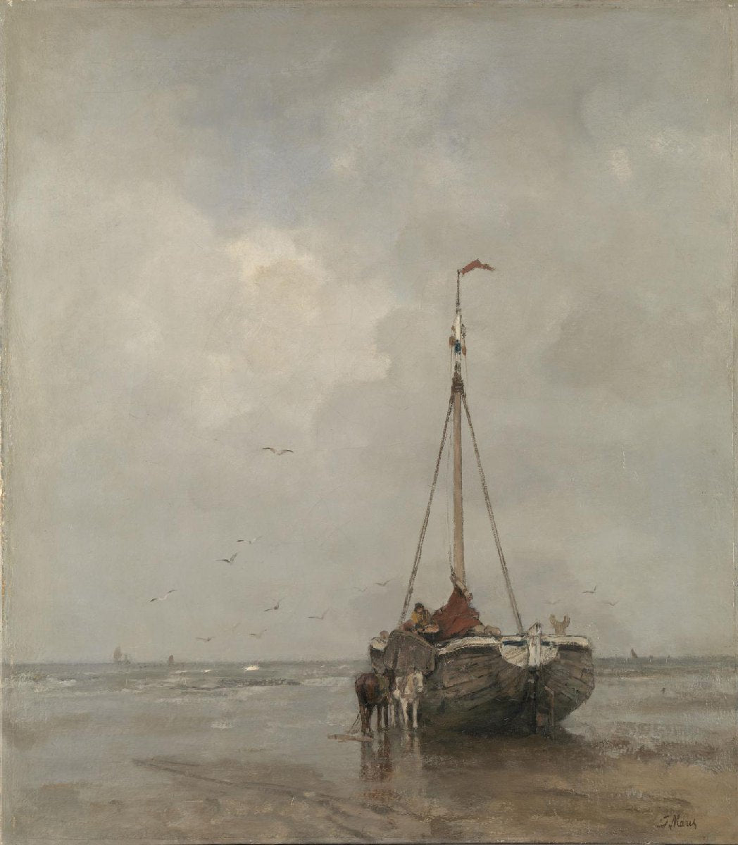 Bluff-bowed Fishing Boat on the Beach at Scheveningen