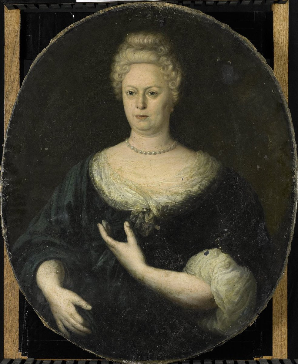 Portrait of Elisabeth van Oosten (1660-1714). Wife of Abraham van Riebeeck