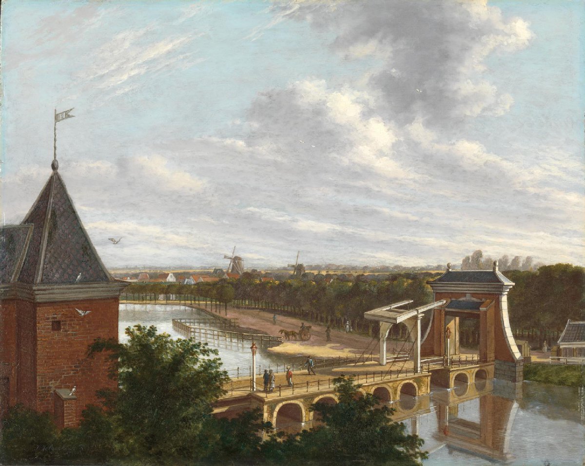 The Amsterdam Outer Canal near the Leidsepoort Seen from the Theatre