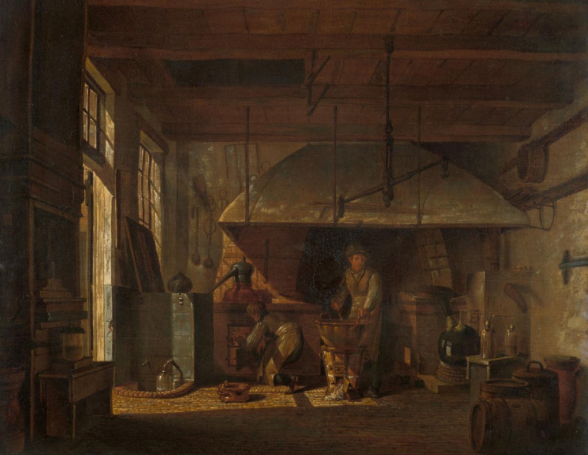 The Distillery of Apothecary A. d'Ailly in the Ramparts of the Zaagmolenpoort, Amsterdam