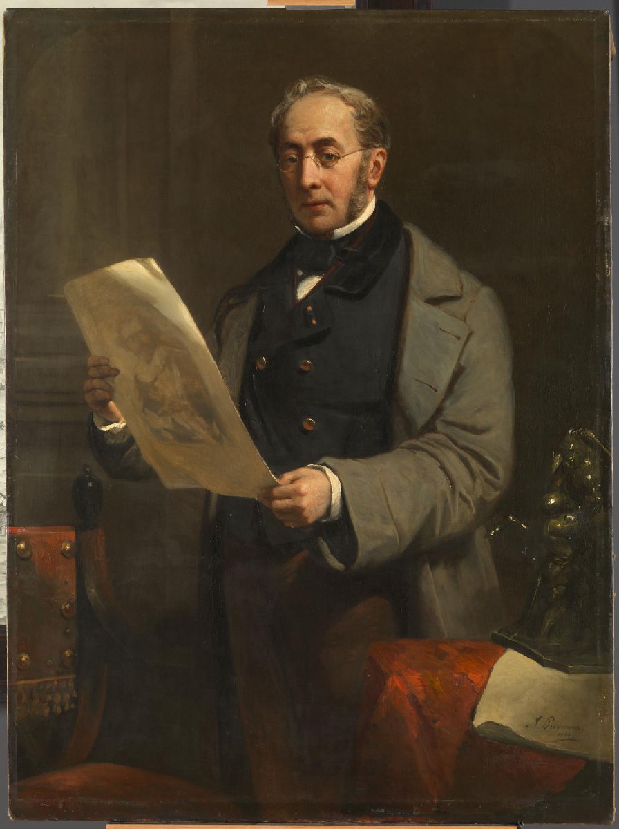 Portrait of Jacob de Vos Jacobszoon (1803-1878). Amsterdam Art Collector and Owner of the Historical Gallery De Vos
