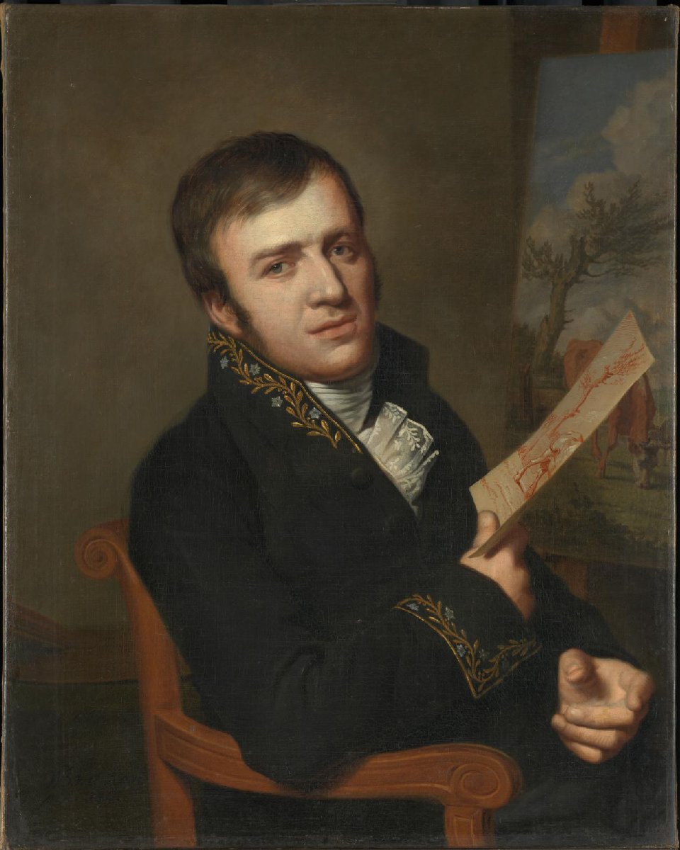 Jan (Baptist) Kobell II (1778-1814), Painter, in the Uniform of a Member of the Royal Institute of Science, Literature and the Fine Arts