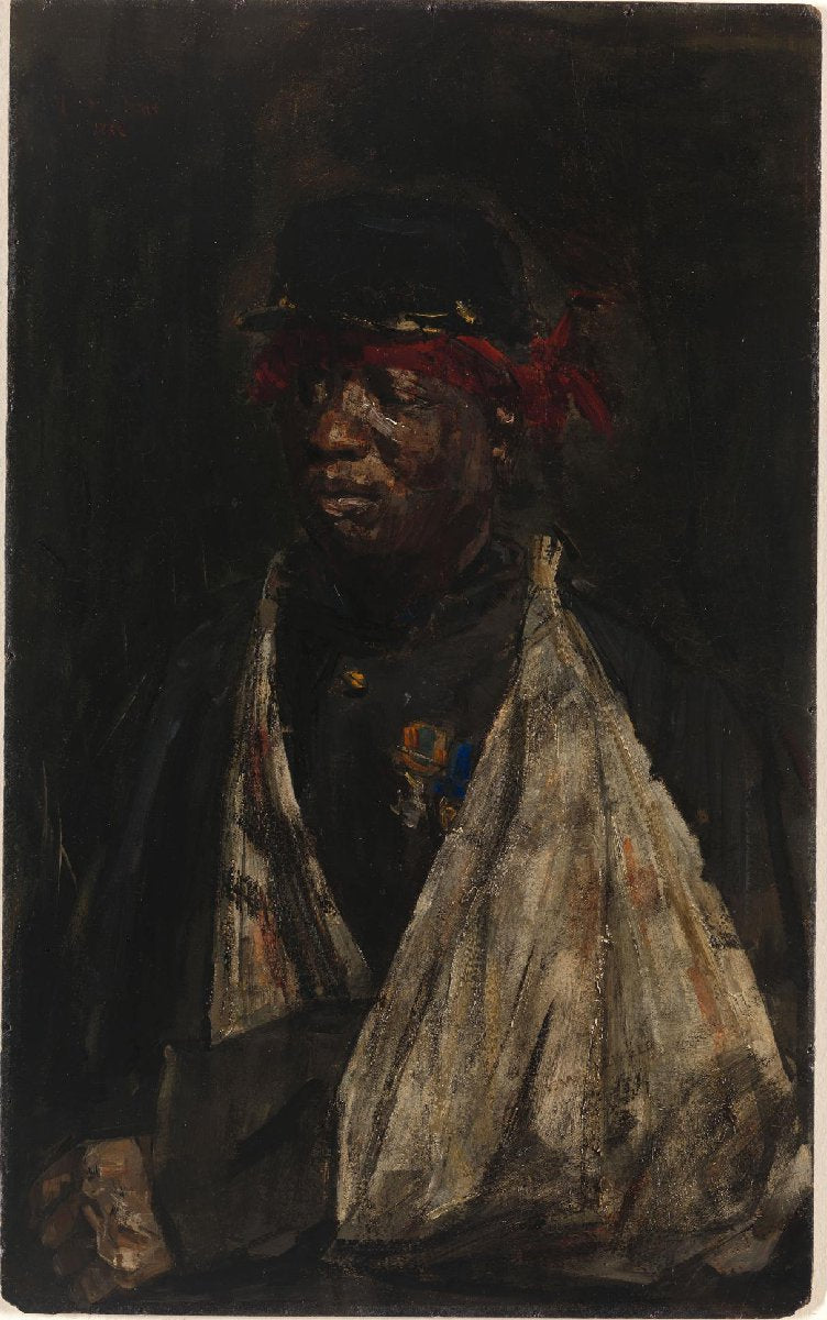 Portret van een gewonde KNIL-militair