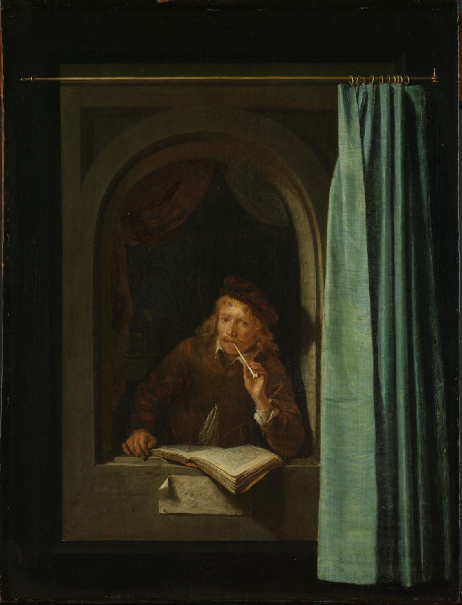 Man Smoking a Pipe