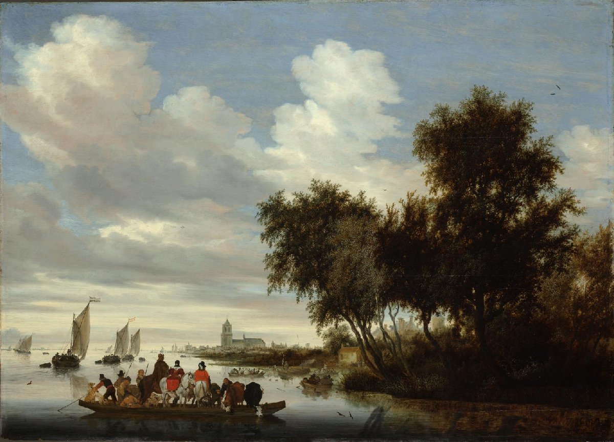 River Landscape with Ferry