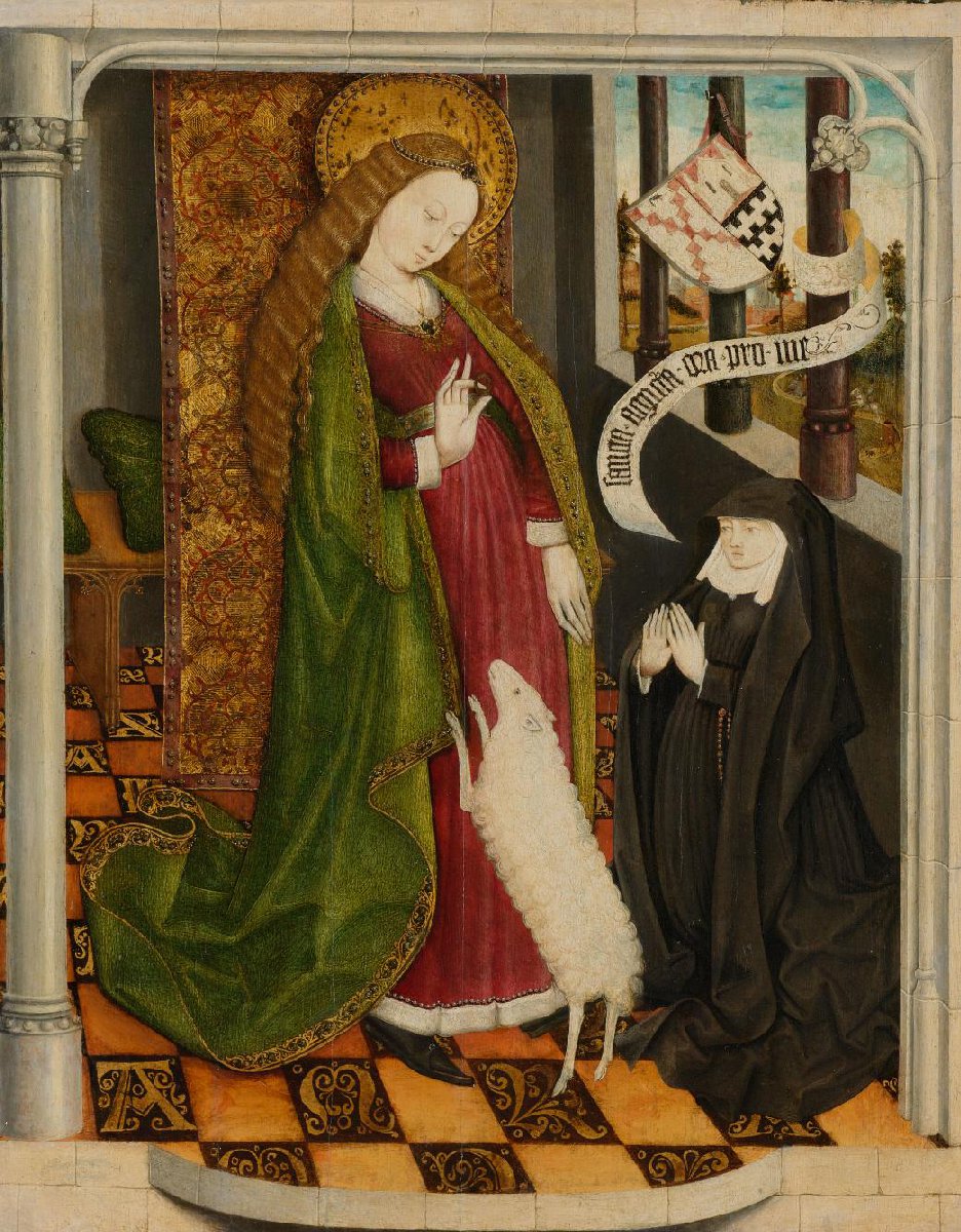 Geertruy Haeck Kneeling in Prayer before Saint Agnes
