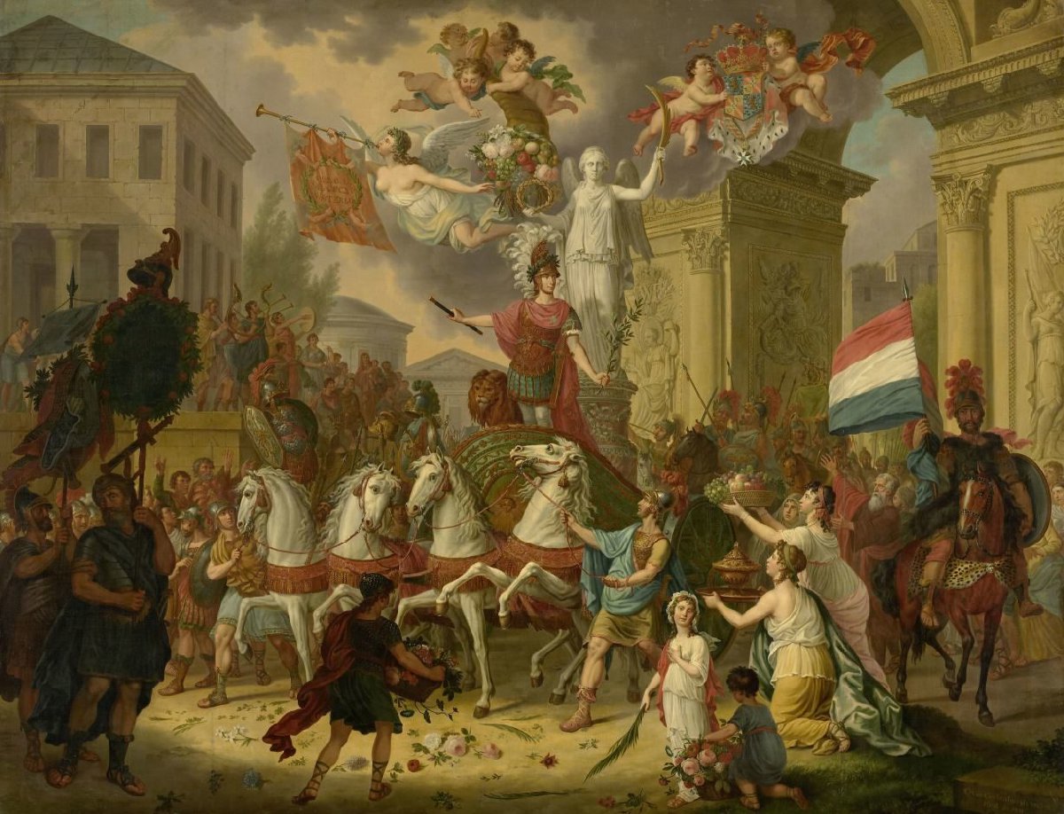 Allegory of the Triumphal Procession of the Prince of Orange, the Future King Willem II, as the Hero of Waterloo, 1815