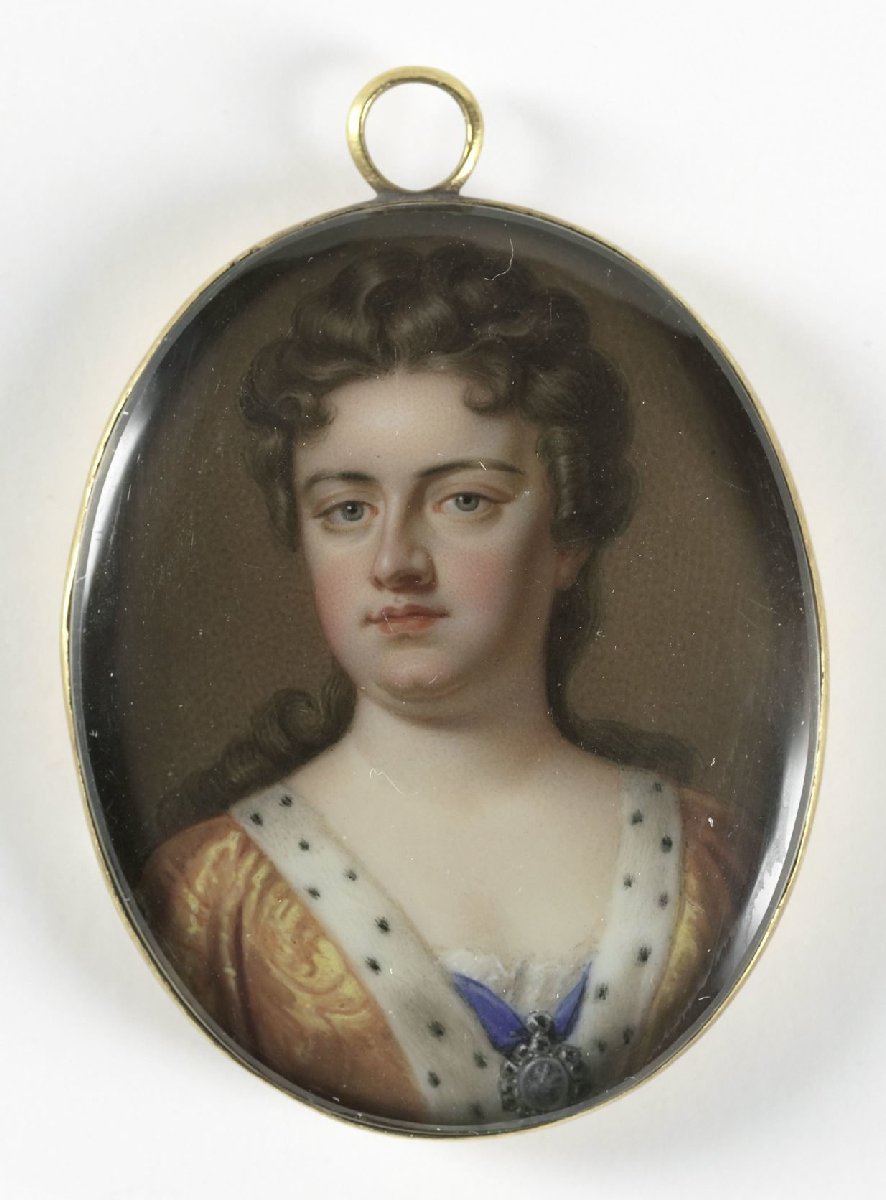 Portrait of Anne Stuart (1665-1714), queen of England. Wife of George of Denmark